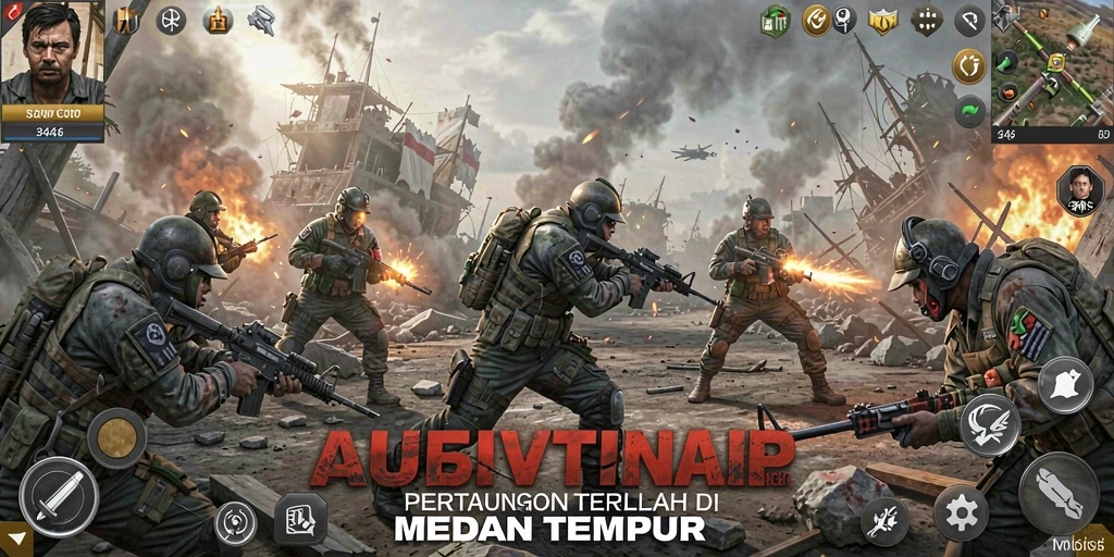 Gameplay intens dari pertarungan Battle Royale di 3446.