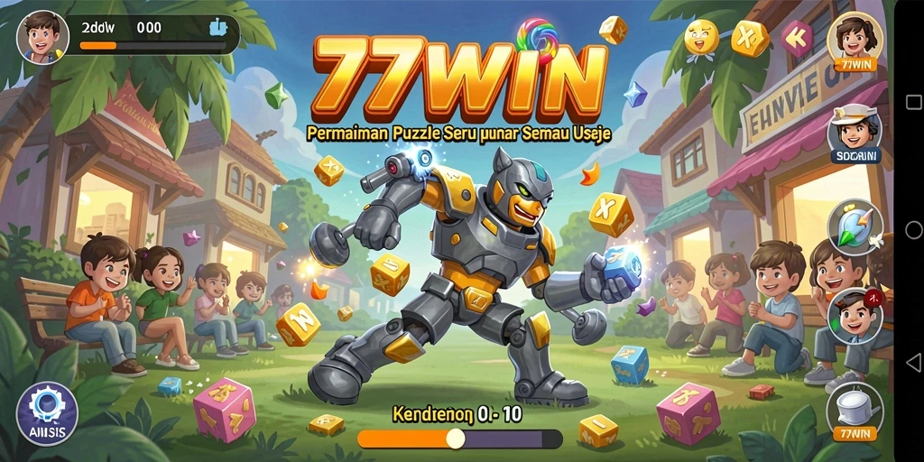 Tampilan gameplay menarik dalam permainan Puzzle 77WIN.