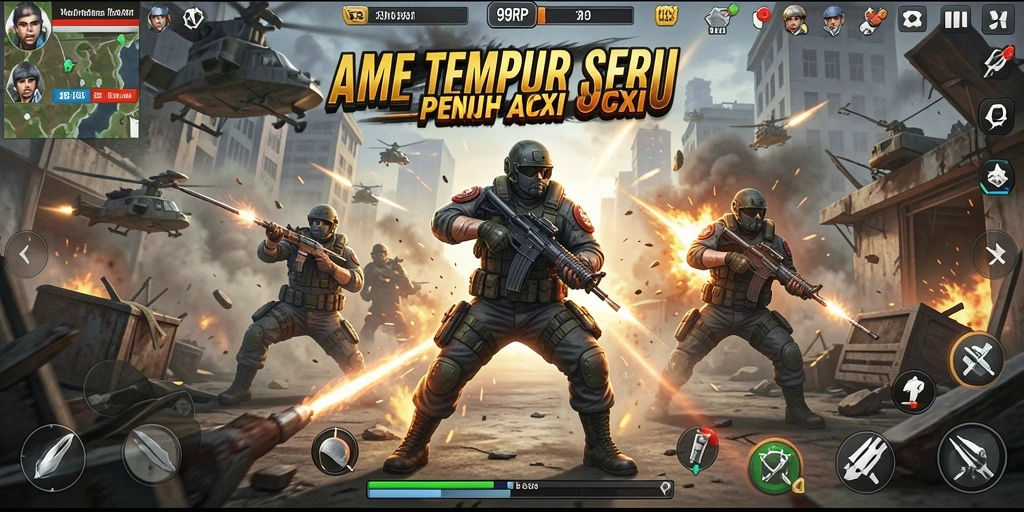 Screenshot gameplay 99RP menampilkan aksi seru dan grafis menawan.