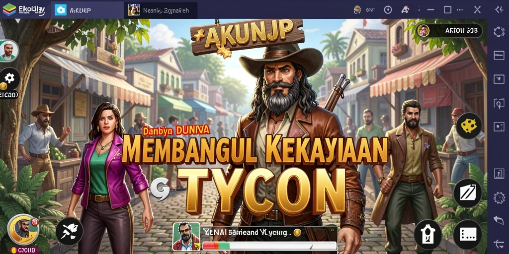 Tampilan gameplay AKUNJP yang menarik di dunia Tycoon.