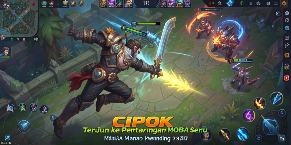 Tangkapan layar gameplay epik di CIPOK dengan karakter pahlawan beraksi.