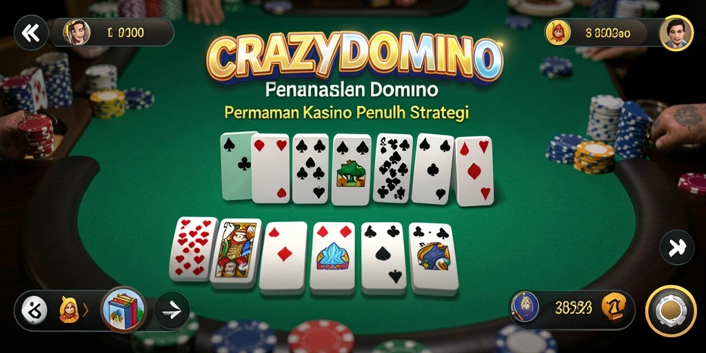 Tampilan gameplay seru dan interaktif dari CRAZYDOMINO.