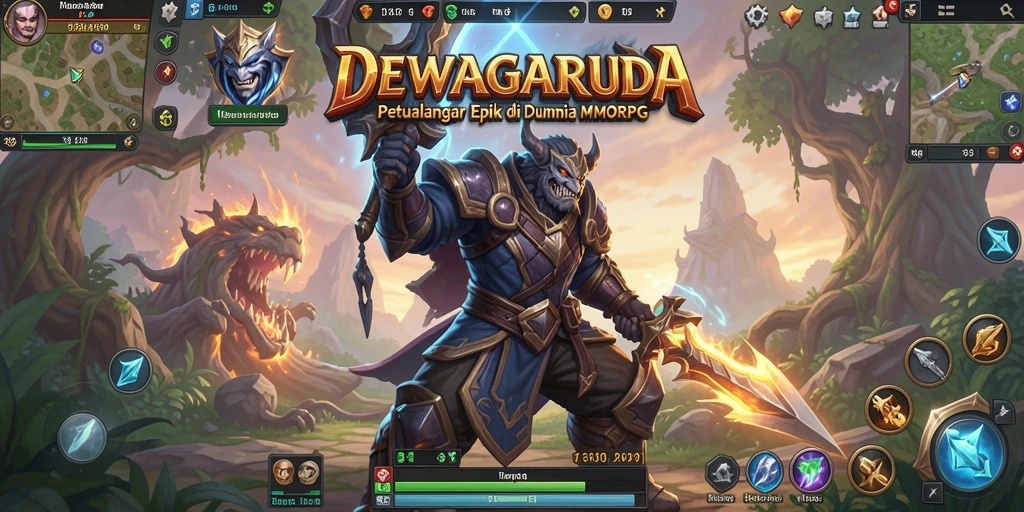 Tangkapan layar menarik dari gameplay DEWAGARUDA yang menampilkan aksi pertarungan.