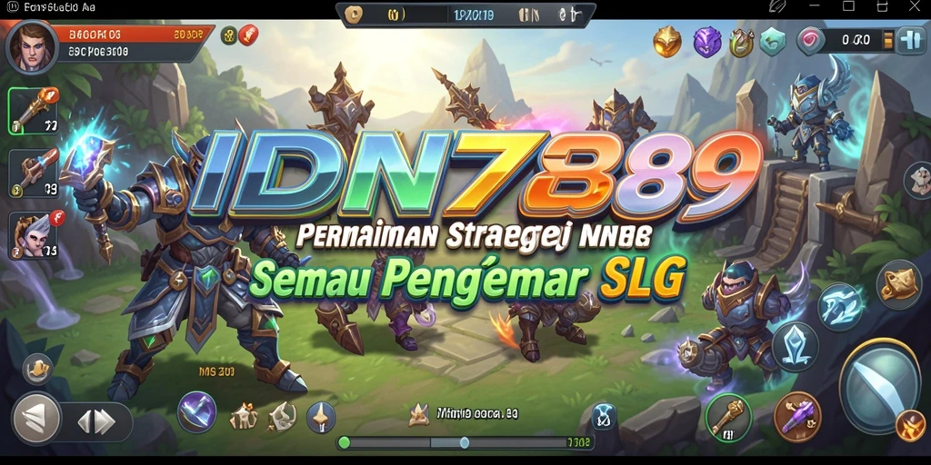 Tangkapan layar menampilkan pertempuran epik dalam game SLG.