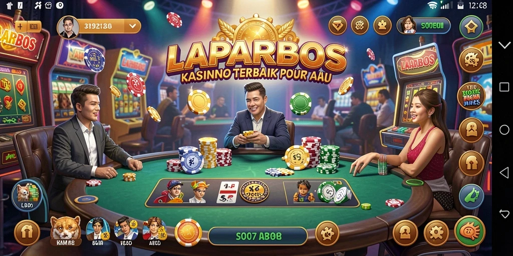 Screenshot utama LAPARBOS menunjukkan gameplay menarik di kasino.