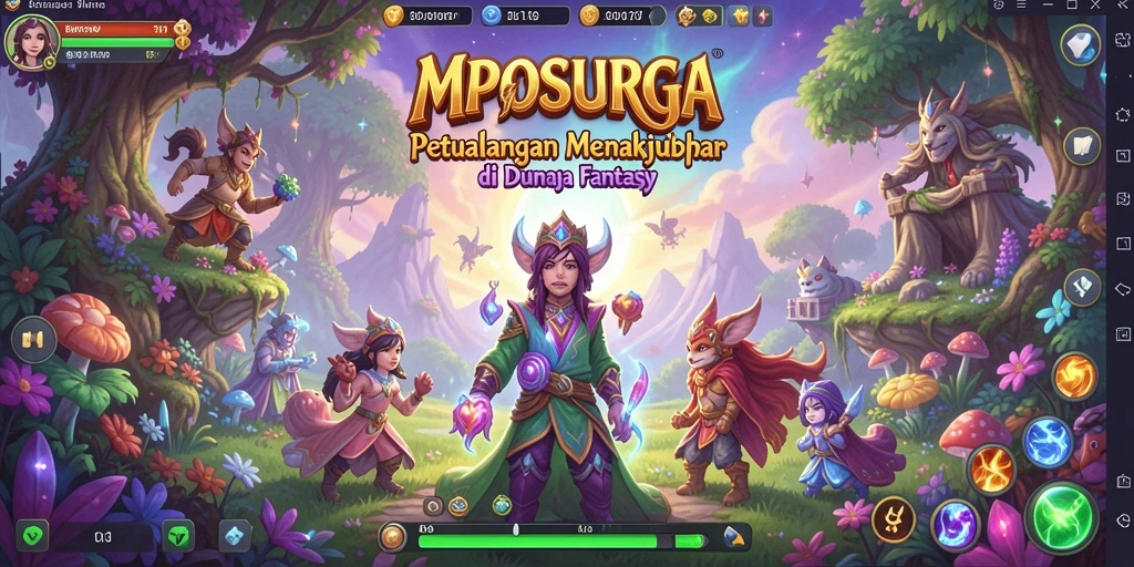 Skrinsut gameplay MPOSURGA menampilkan karakter yang menjelajahi dunia yang menakjubkan.