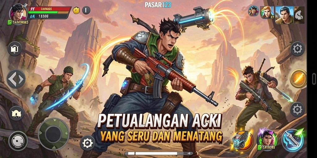 Tampilan menegangkan gameplay PASAR123 dalam aksi penuh.
