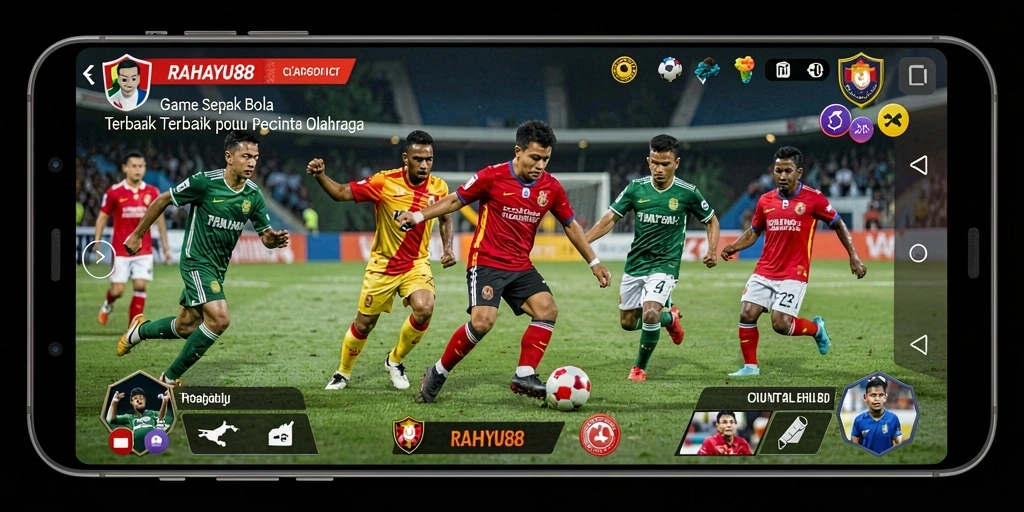 Tangkapan layar RAHAYU88 menunjukkan momen menegangkan di lapangan sepak bola.