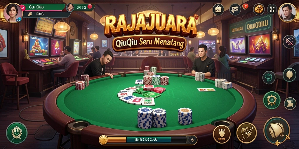 Tampilan gameplay QiuQiu yang seru dan mendebarkan.