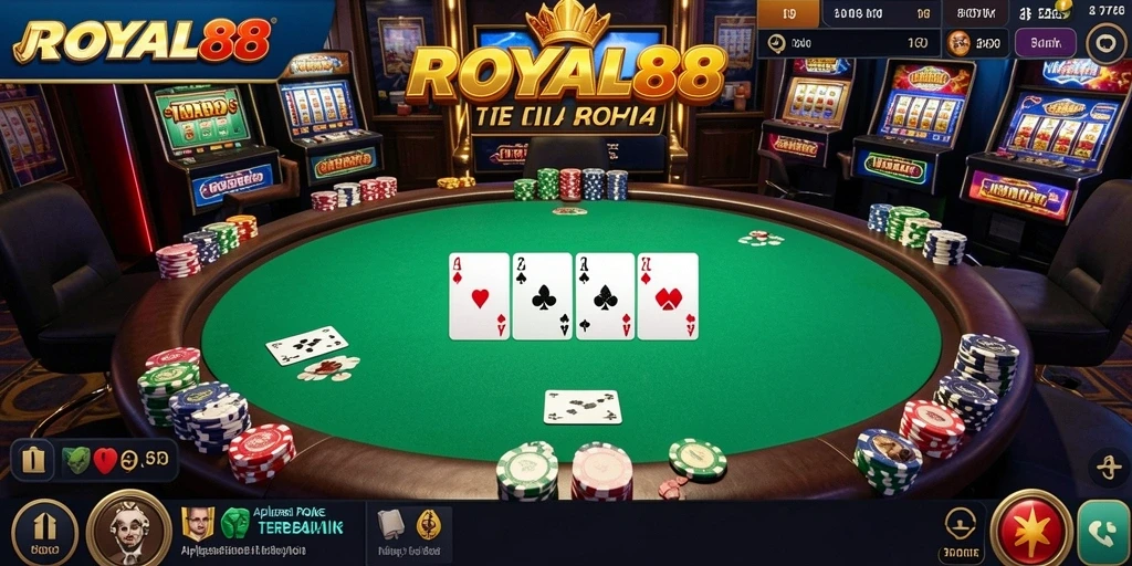 Tampilan menarik dari gameplay Poker di ROYAL88.