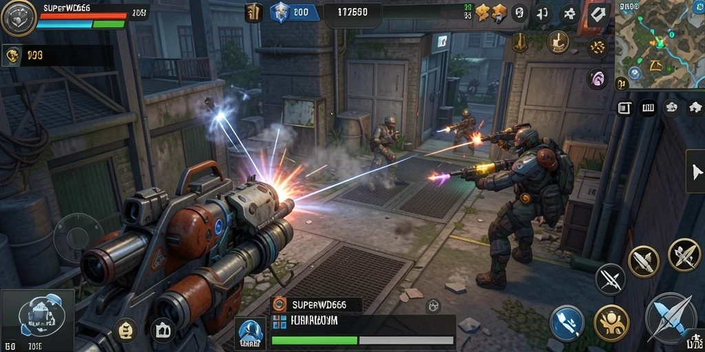 Screenshot gameplay <strong>SUPERWD666</strong> yang menunjukkan pertempuran strategis yang mendebarkan.