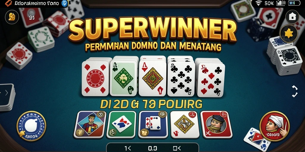 Gameplay SUPERWINNER yang seru dalam permainan Domino.